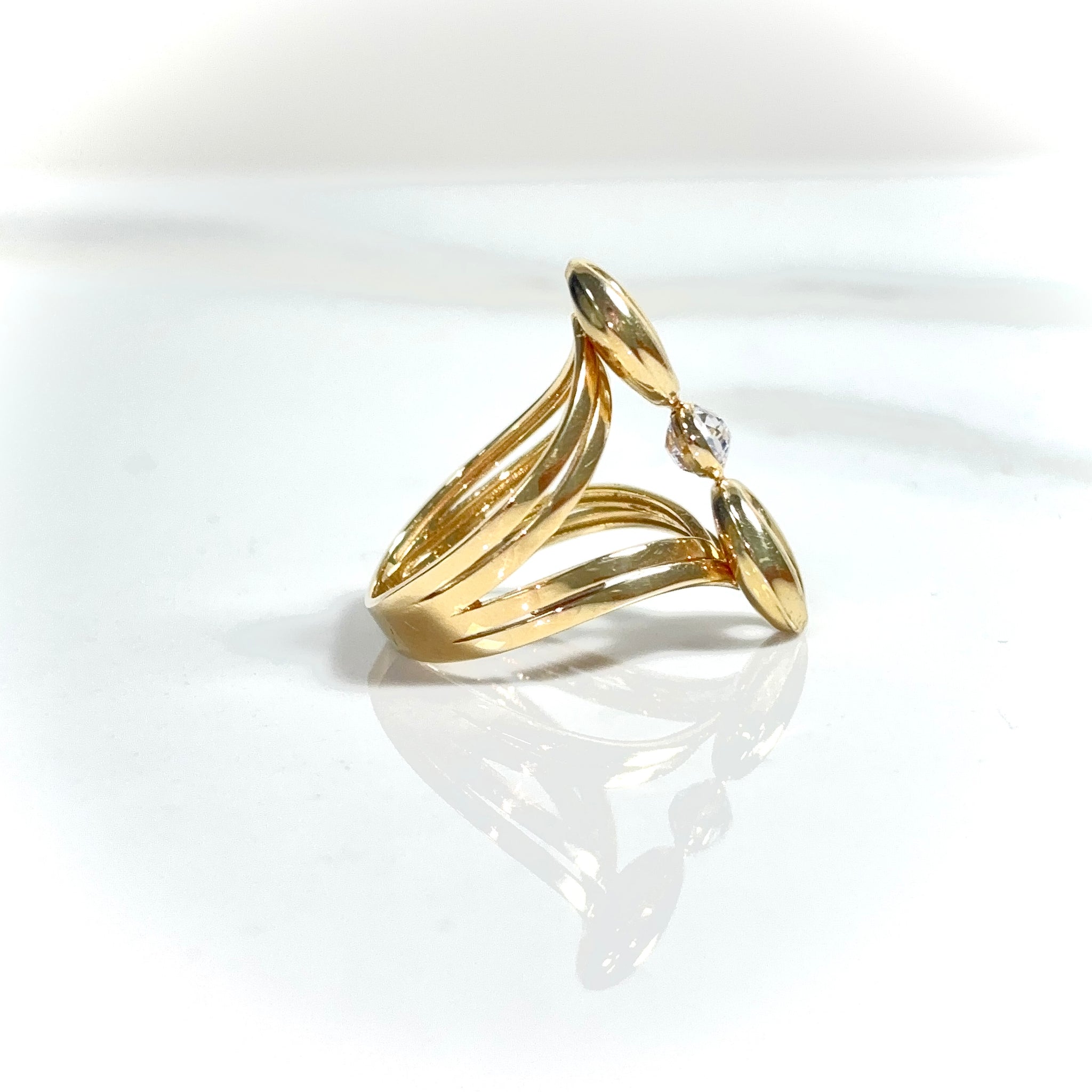 Coffee Bean Ring - 18 carat gold