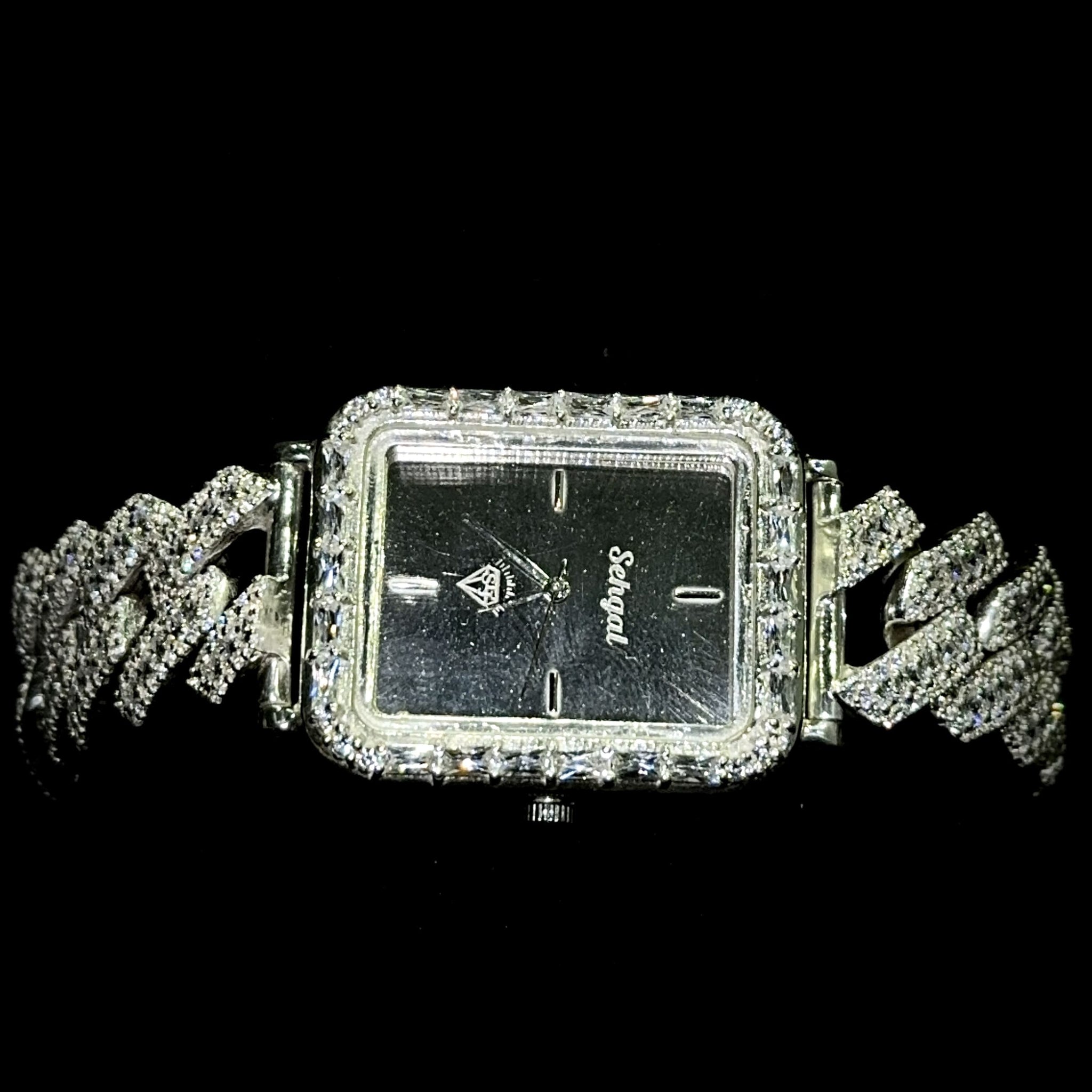 Sehgal Opulent Watch - Silver 925 - Cuban Link