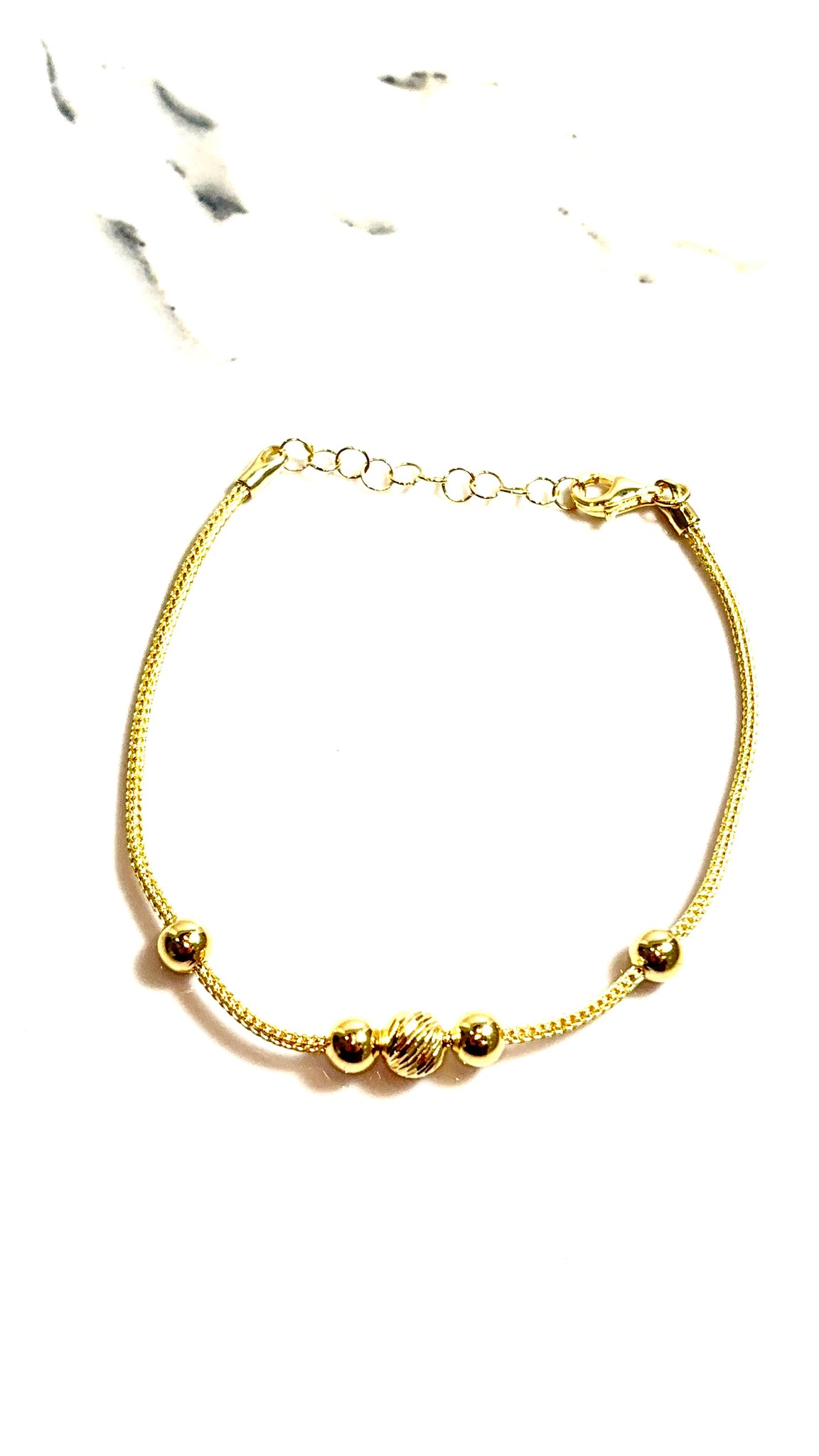 Moonscut Bracelet - 20cm/6mm - 14 Carat Gold