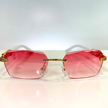 Marblecut Glasses - gold plated -  Pink Shade