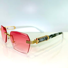 Marblecut Glasses - gold plated -  Pink Shade