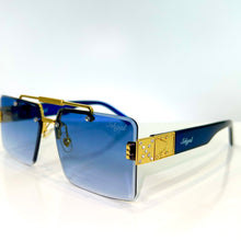 Project X Glasses - gold plated - Blue Shade