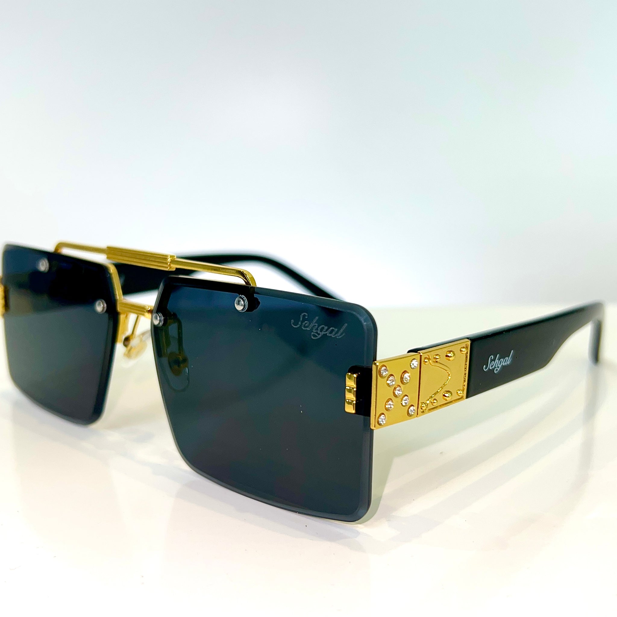 Project X Glasses Black Shade - Gold plated