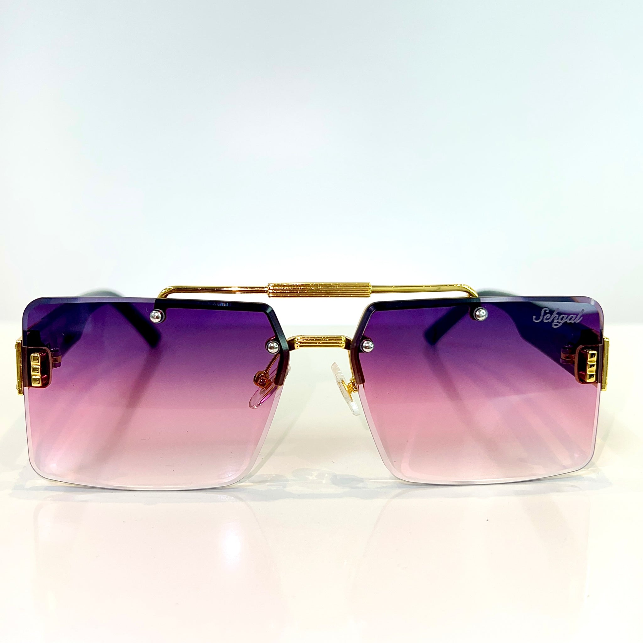 Project X Glasses - 14 carat gold plated - Purple/Pink Shade