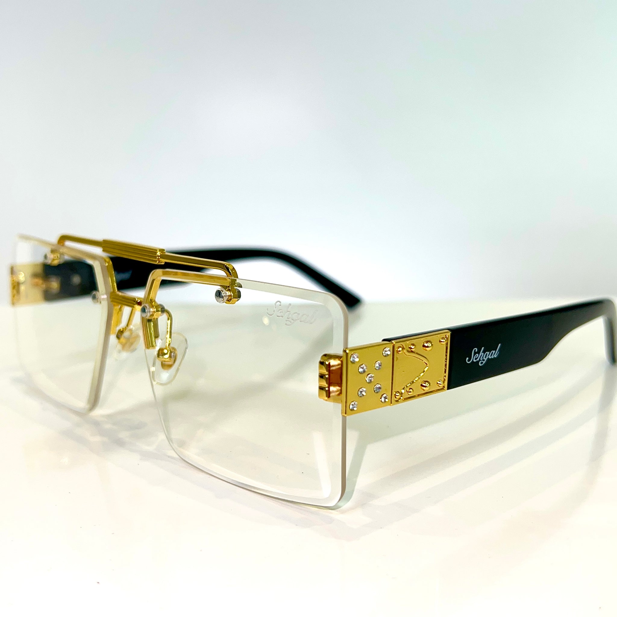 Project X Glasses goldplating + Swarovski Stenen -  Transparant Shade