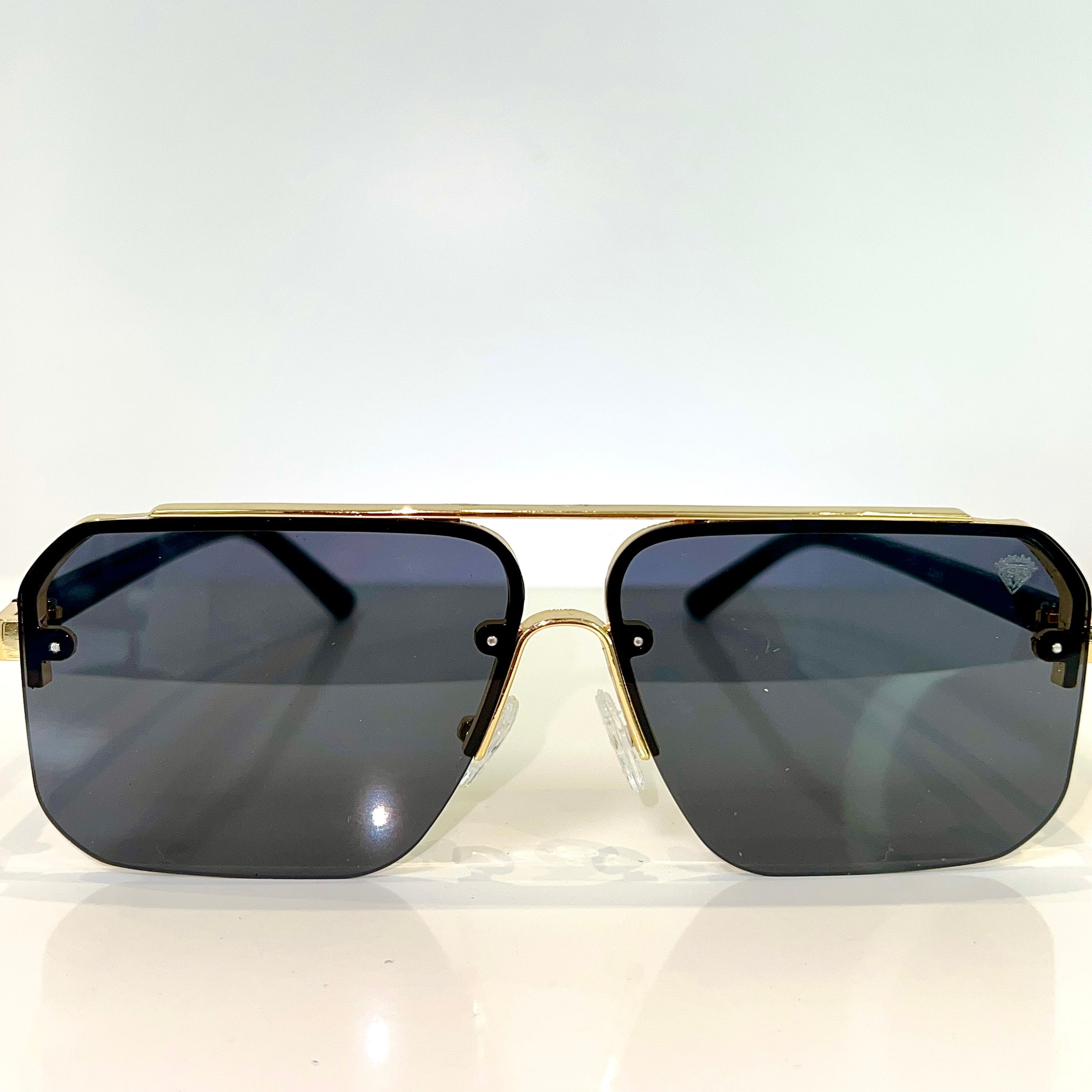 Mafioso Glasses - 14 carat gold plated -  Black Shade