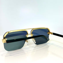 Mafiso Glasses - gold plated -  Black Shade