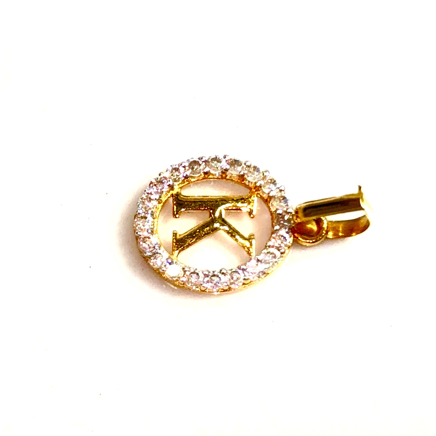 K Pendant - 14 carat gold