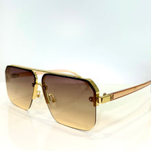Mafioso Glasses - gold plated -  Brown Shade