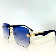 Dubai Glasses - gold plated - Blue shade