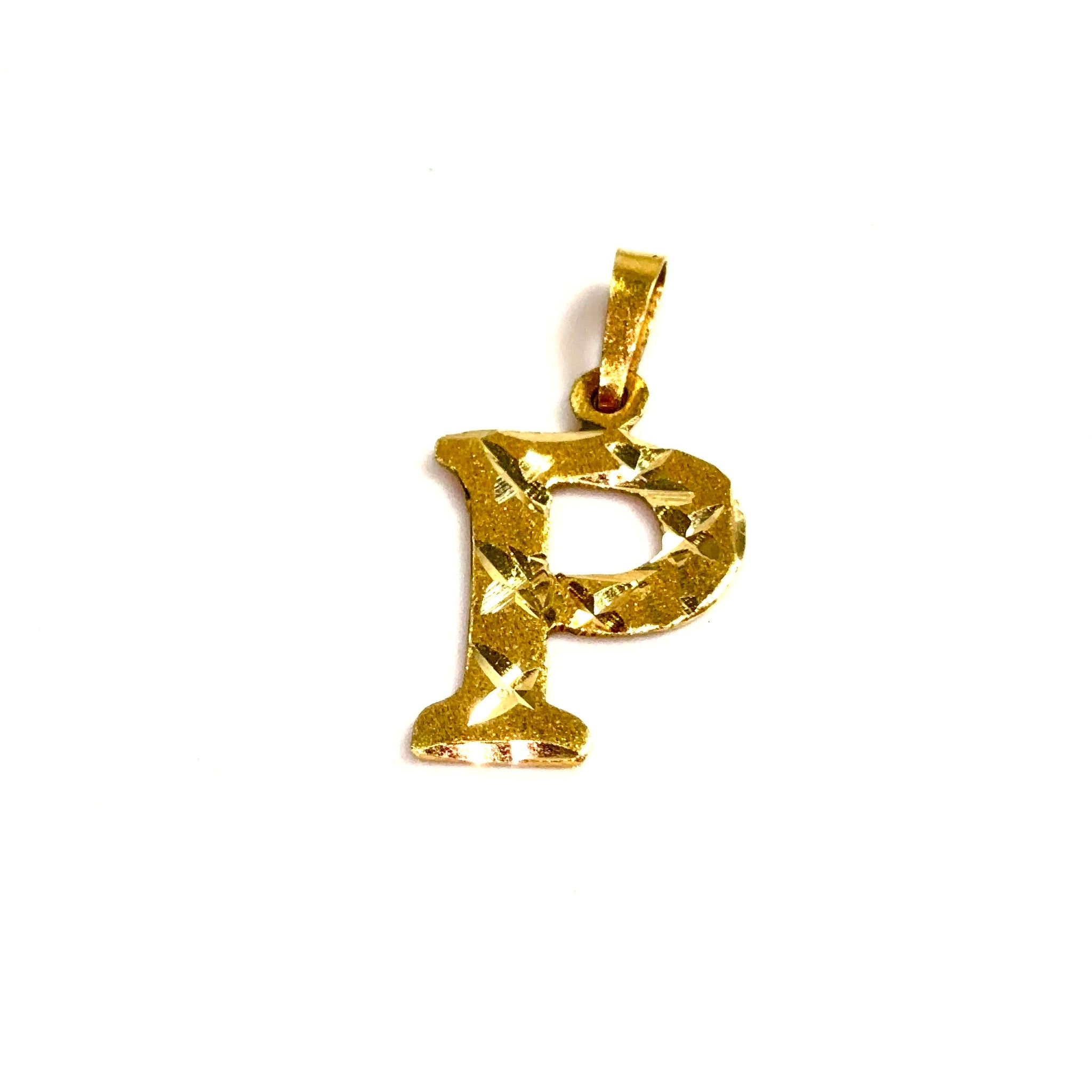 P Pendant - 14 carat gold
