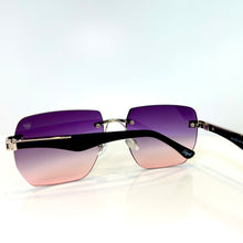 Dubai Glasses - gold plated - Purple / Pink Shade