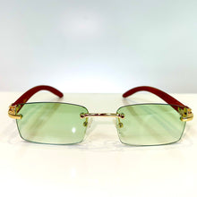 Guerrero Glasses - gold plated -  Green Shade