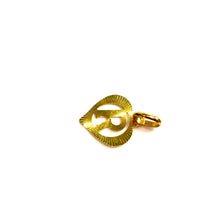 R Heart Pendant - 14 carat gold