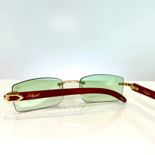 Guerrero Glasses - gold plated -  Green Shade