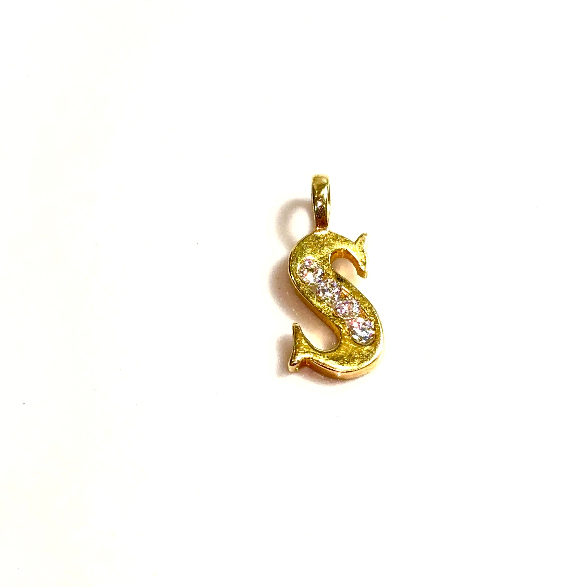S Pendant - 14 carat gold