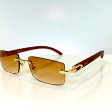 Guerrero Glasses - gold plated -  Brown Shade