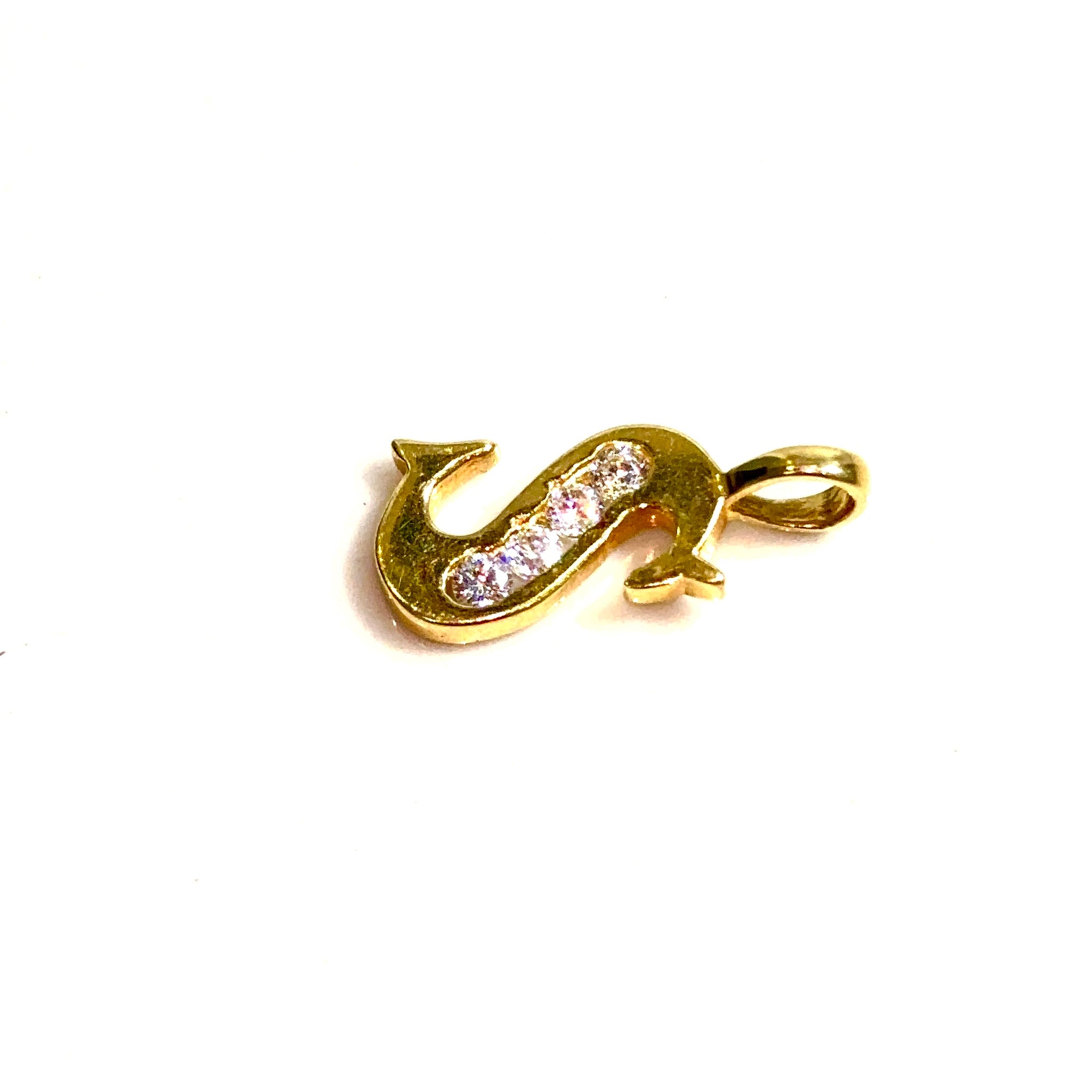 S Pendant - 14 carat gold