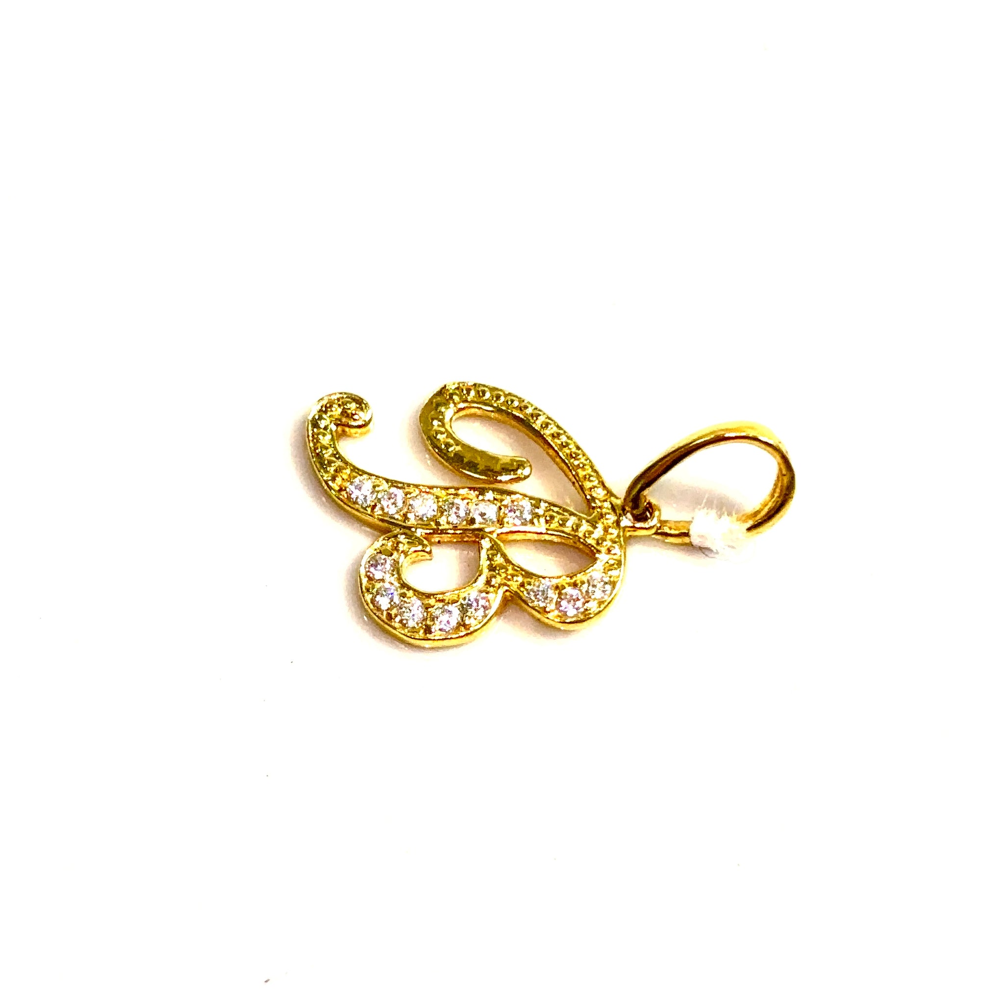 B Pendant - 14 carat gold