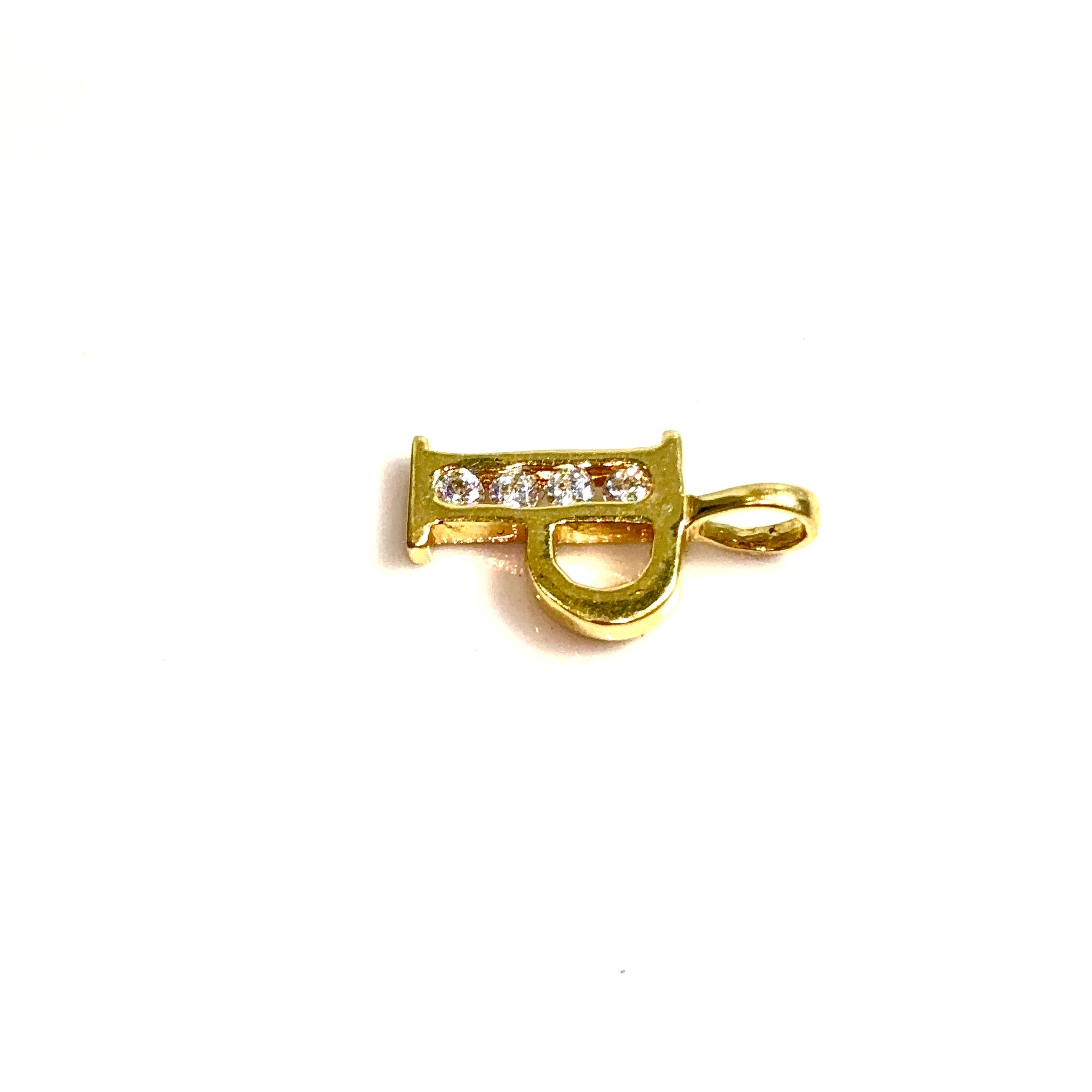 P Pendant - 14 carat gold