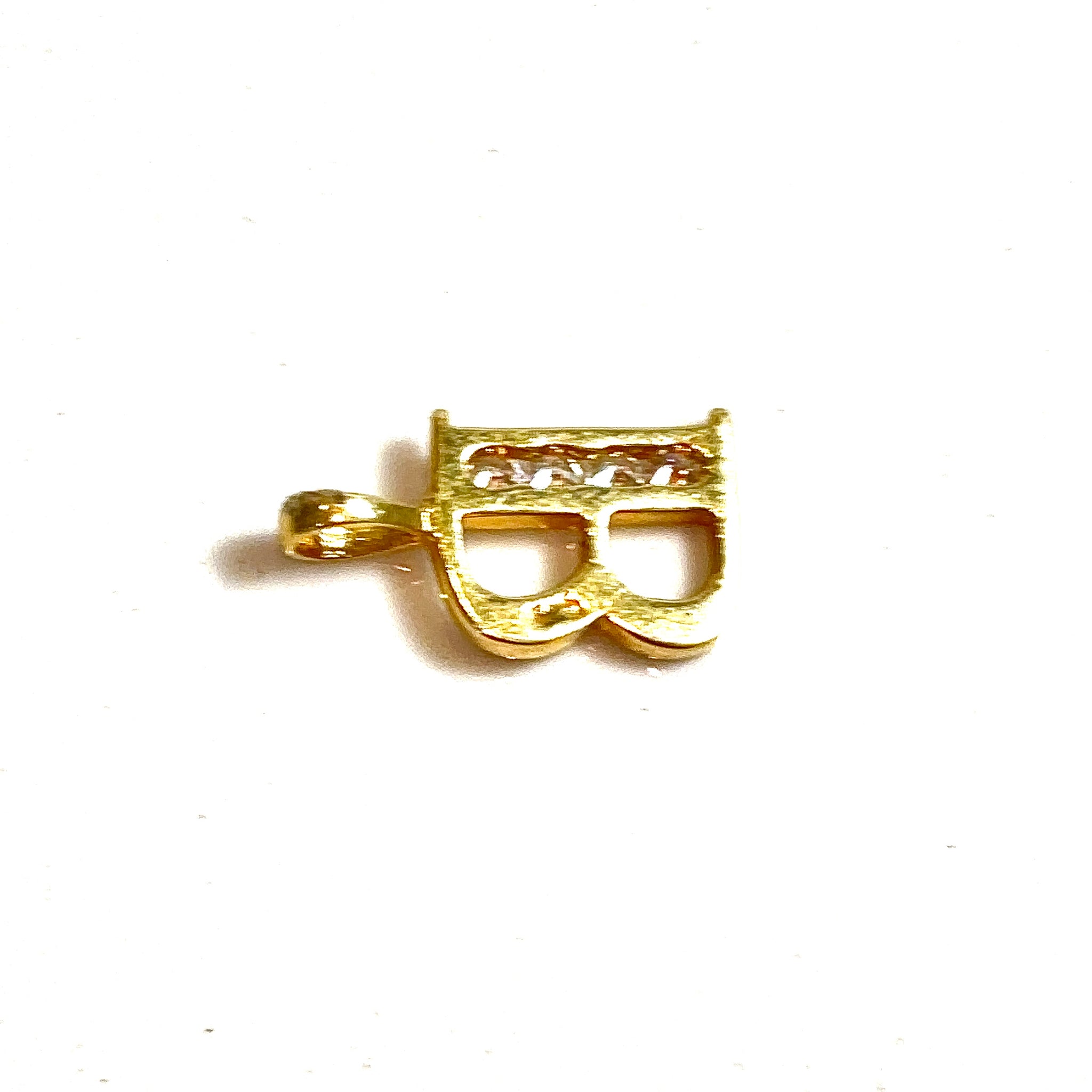B Pendant - 14 carat gold