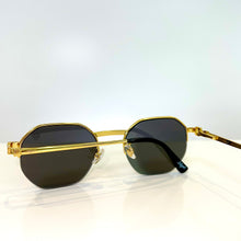 Los Angeles Glasses - gold plated -  Black Shade