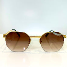 Los Angeles Glasses - gold plated -  Brown Shade
