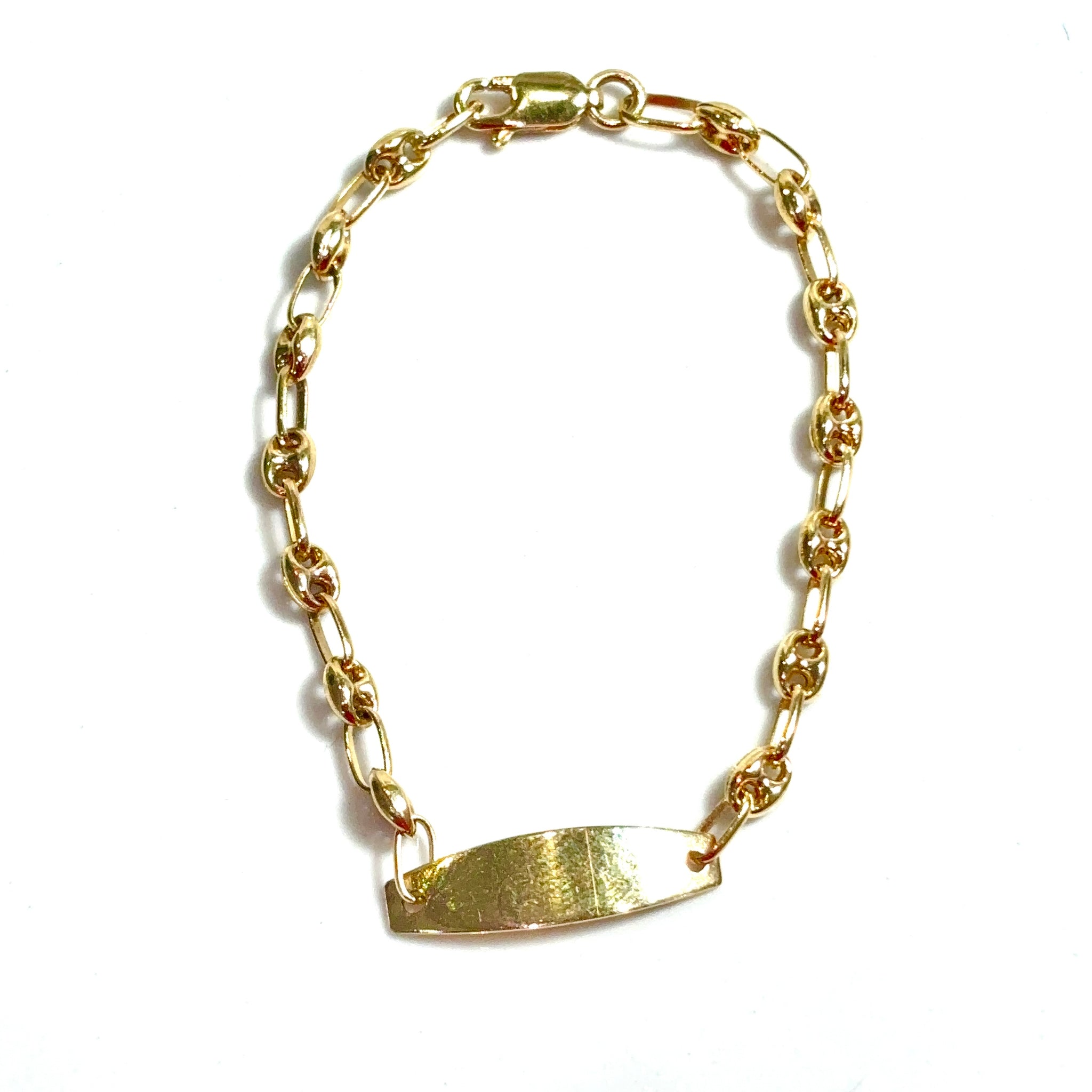 Coffee Bean Bracelet - 16cm/5.8mm - 18 carat gold