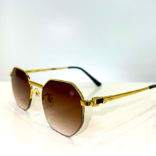 Los Angeles Glasses - gold plated -  Brown Shade