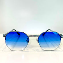 Los Angeles Glasses - gold plated -  Blue Shade