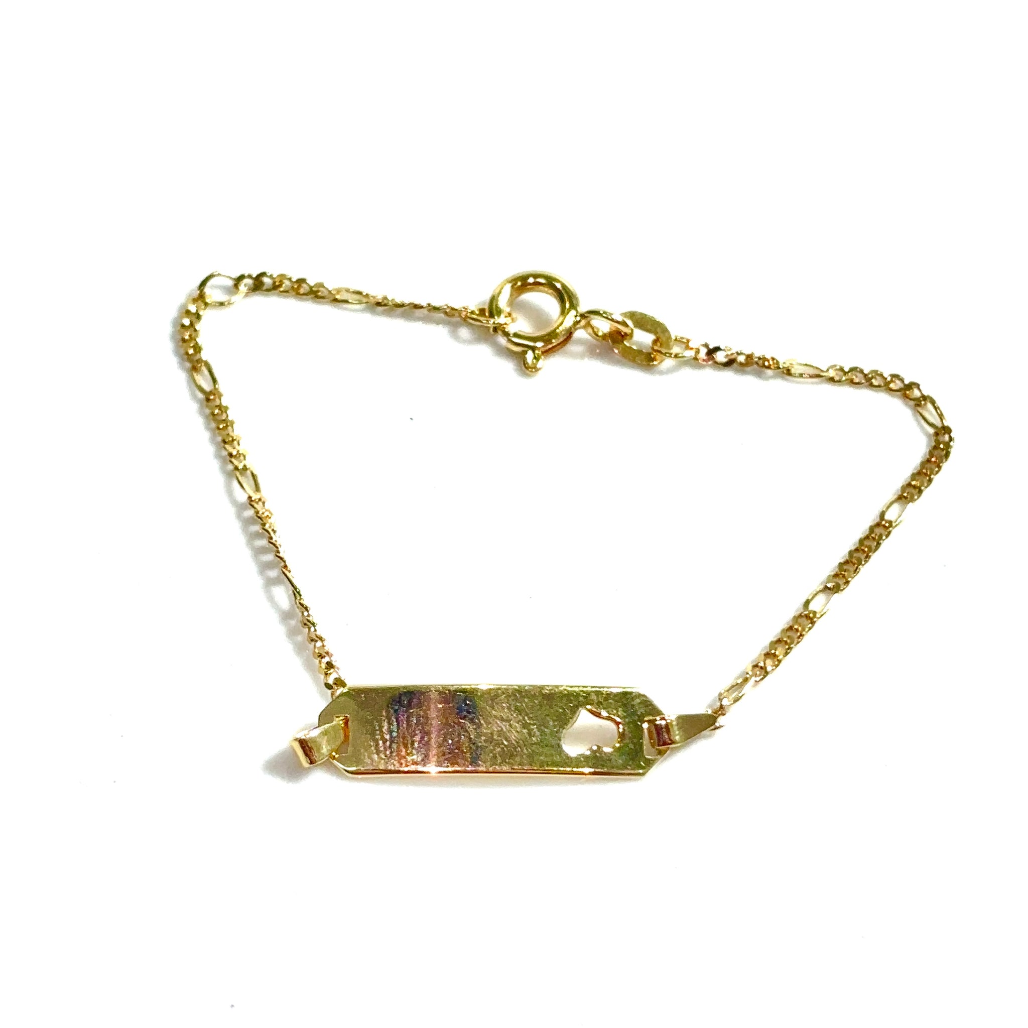 Figaro Bracelet - 14cm/5.3mm - 14 carat gold