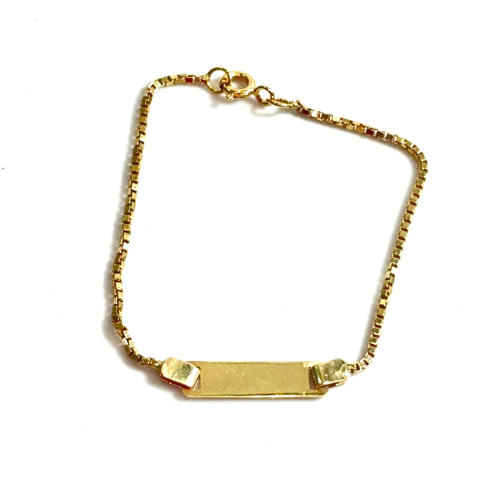 Blocks Bracelet - 15cm/5.1mm - 14 carat gold