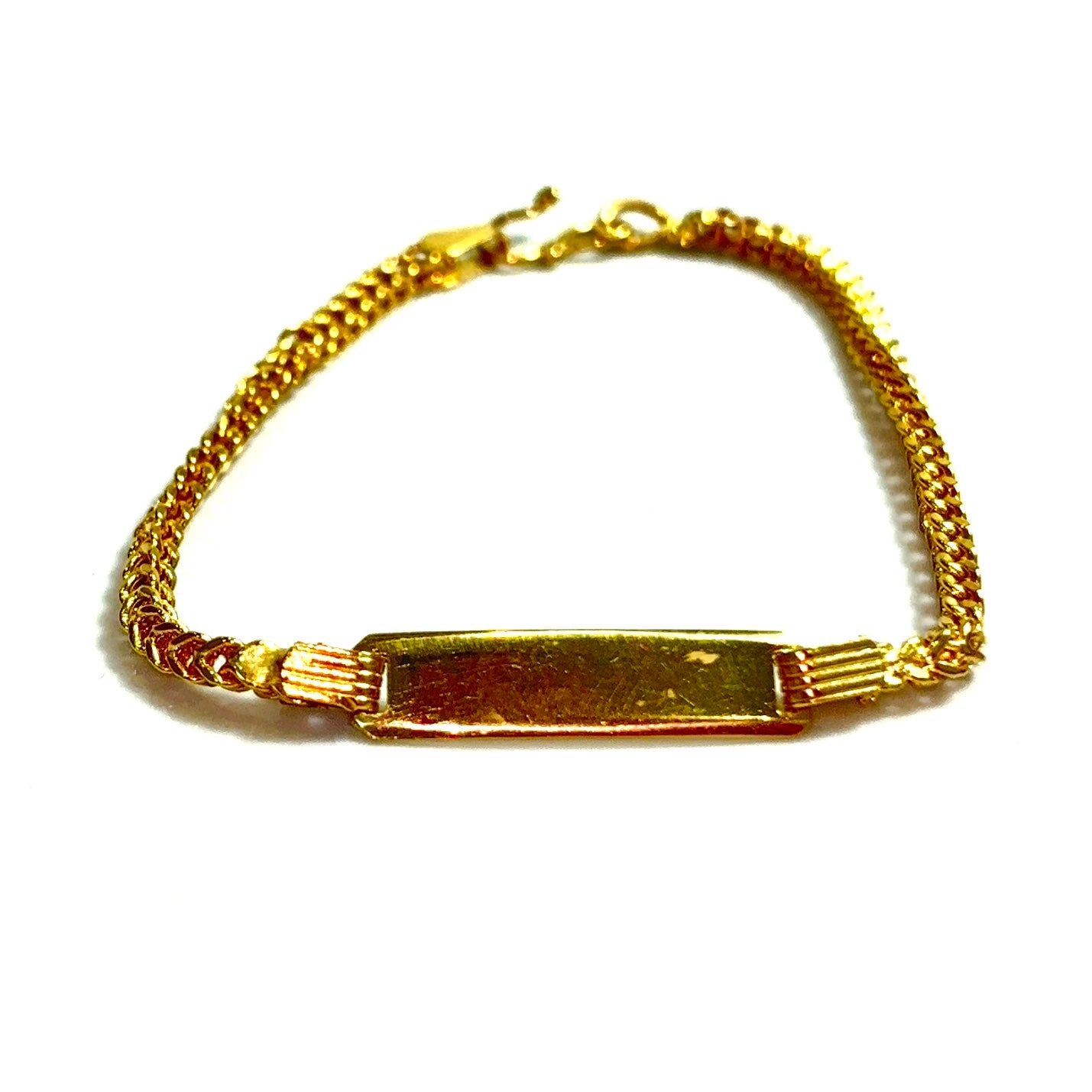 Shining Cuban Link Bracelet - 15cm/5.4mm - 18 carat gold