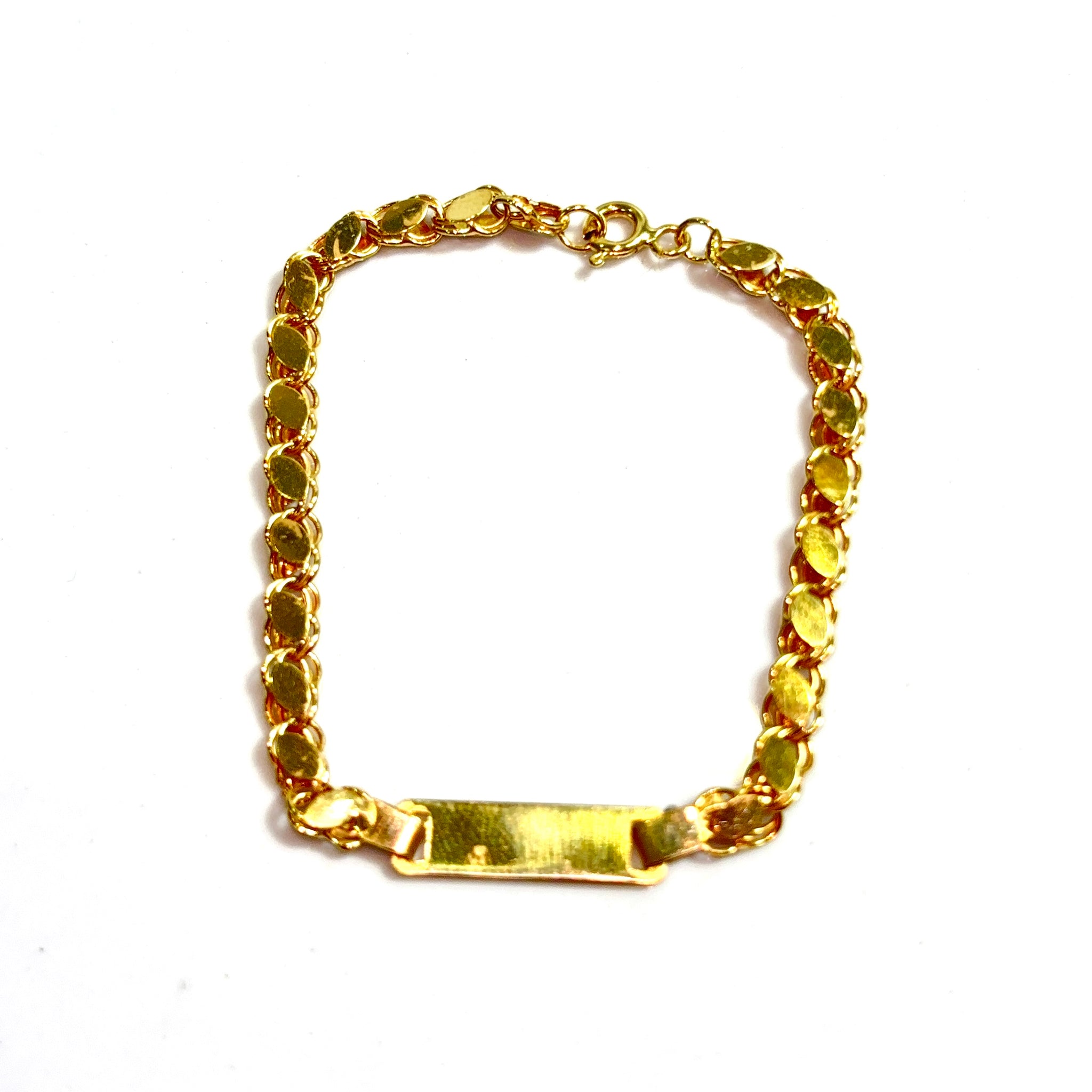 Coins Bracelet - 15cm/5.2mm - 14 carat gold