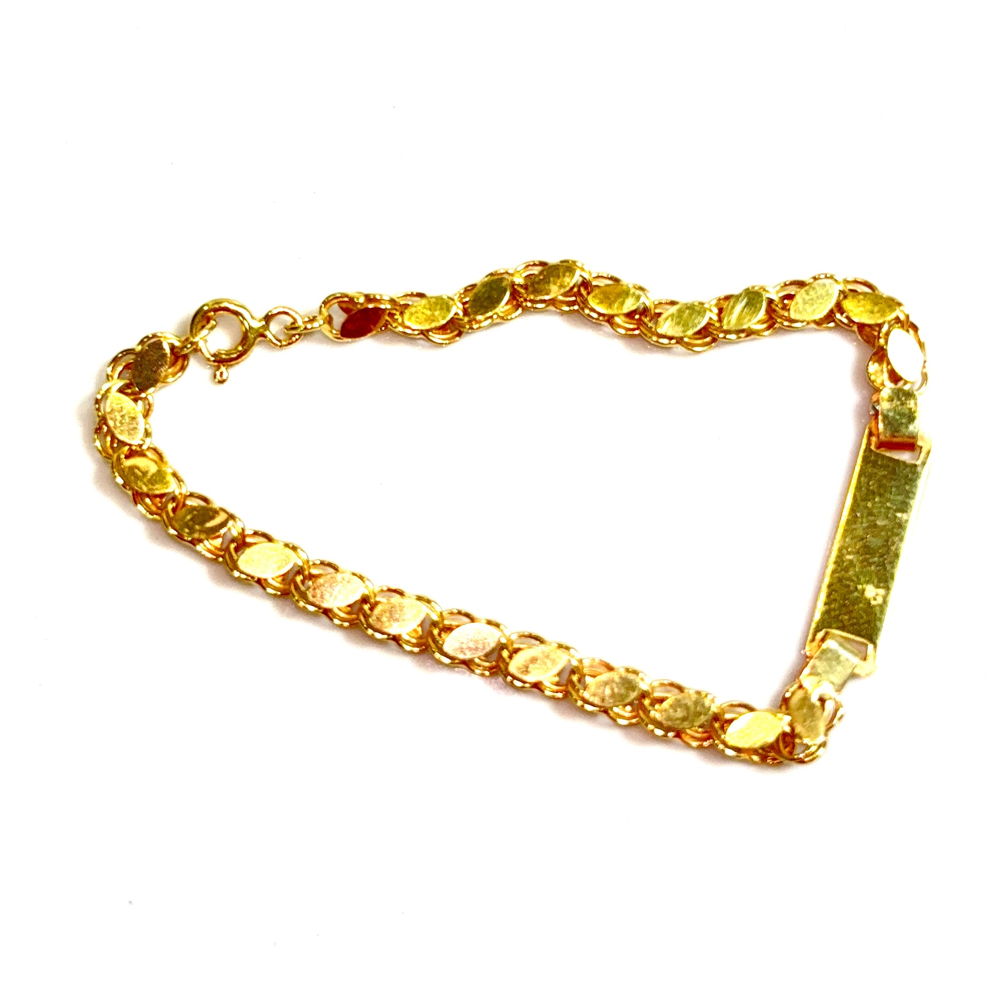 Coins Bracelet - 15cm/5.2mm - 14 carat gold