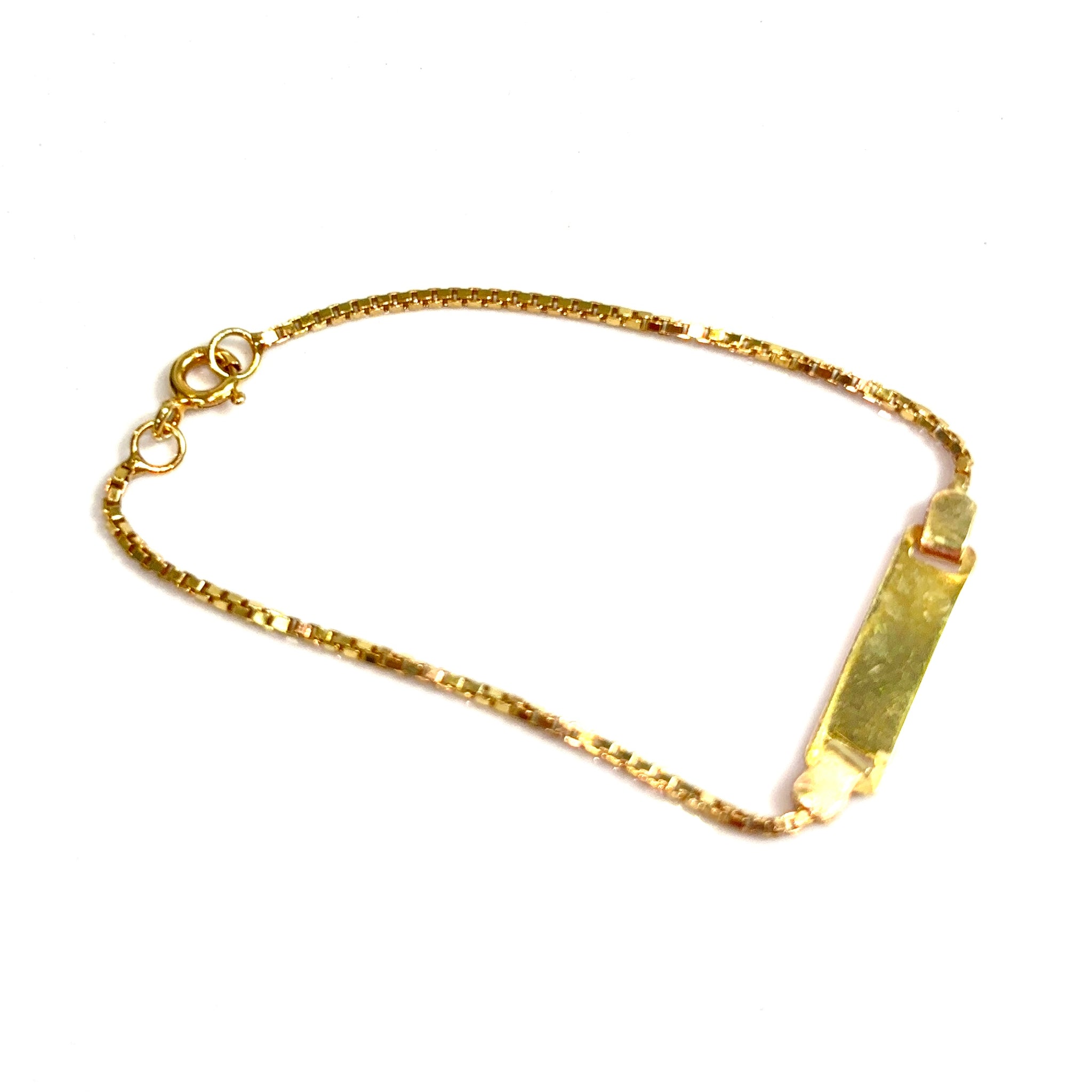 Blocks Bracelet - 15cm/5.1mm - 14 carat gold