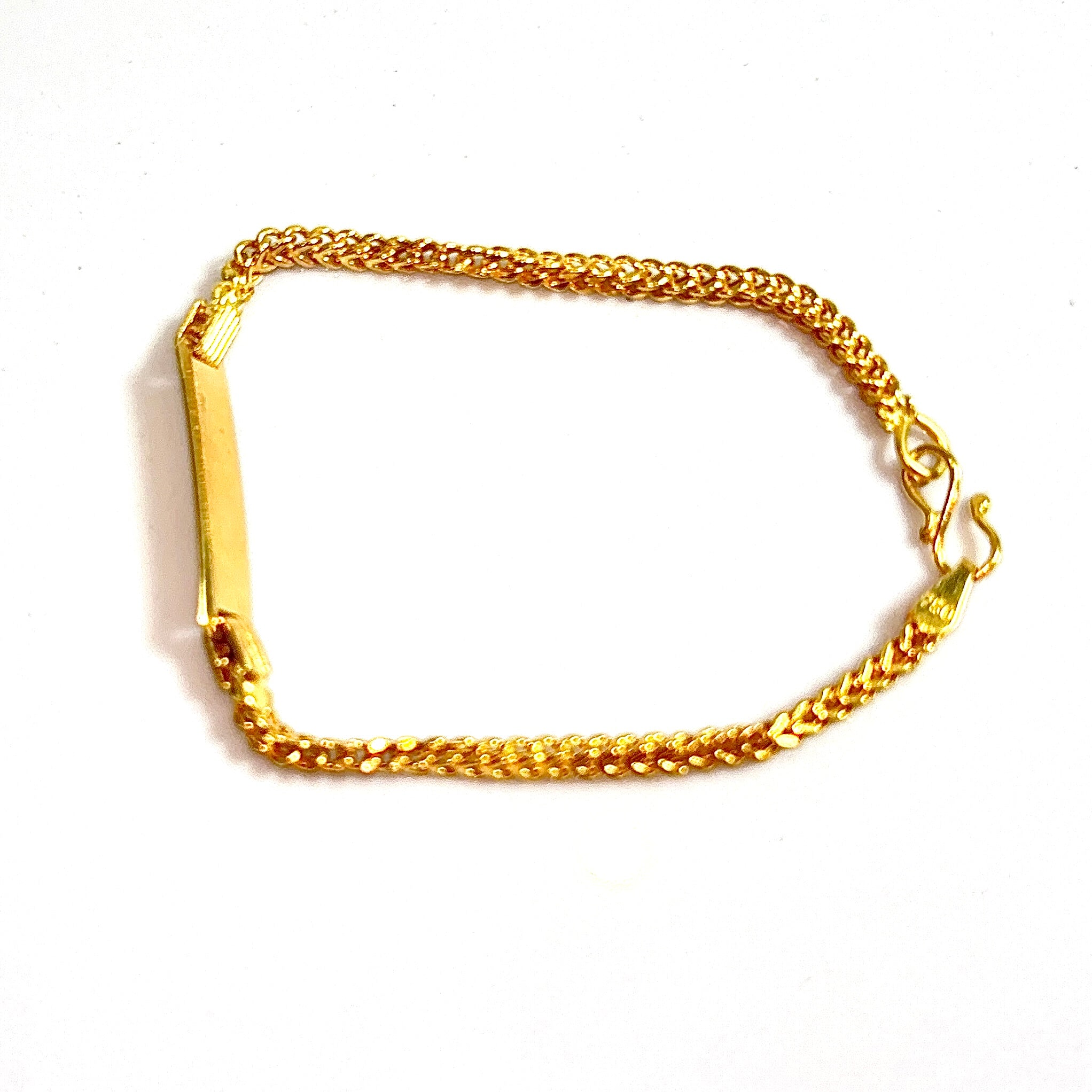 Shining Cuban Link Bracelet - 15cm/5.4mm - 18 carat gold