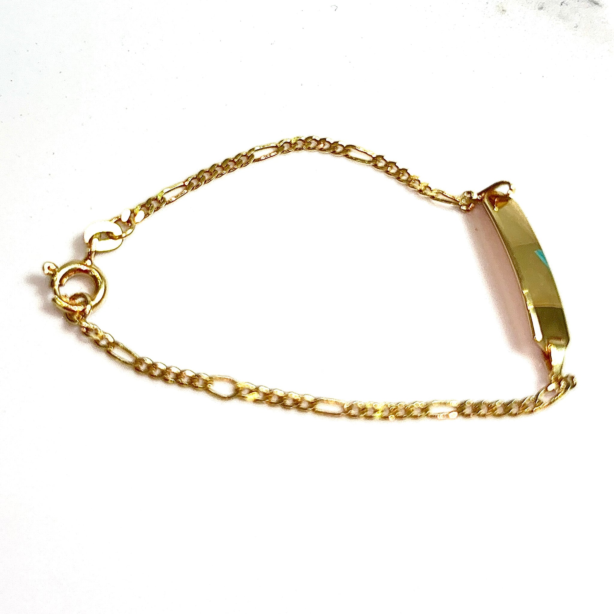 Figaro Bracelet - 14cm/5.2mm - 14 carat gold