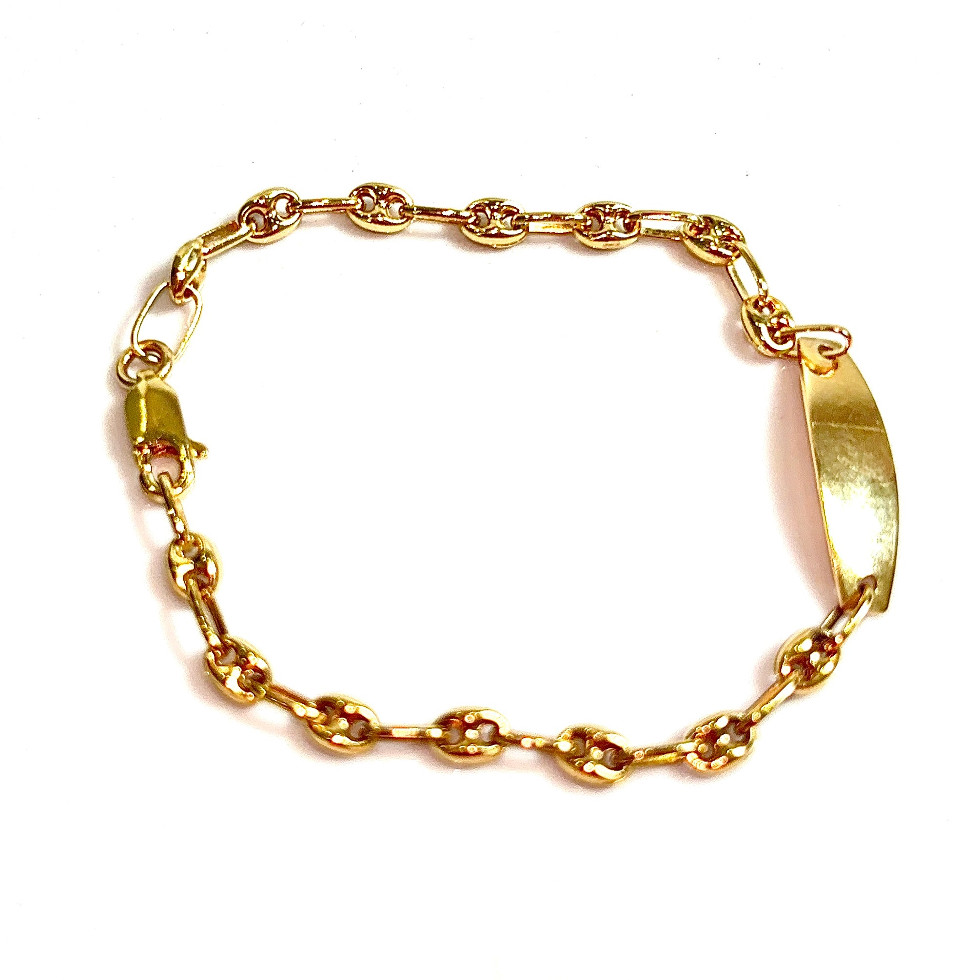 Coffee Bean Bracelet - 16cm/5.8mm - 18 carat gold
