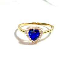 Blue Heart Ring - 14 carat gold