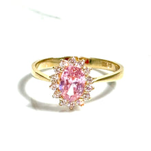 Pink Flower Ring - 14 carat gold