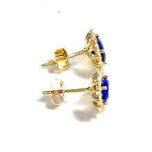 Blue Emerald Ring - 14 carat gold