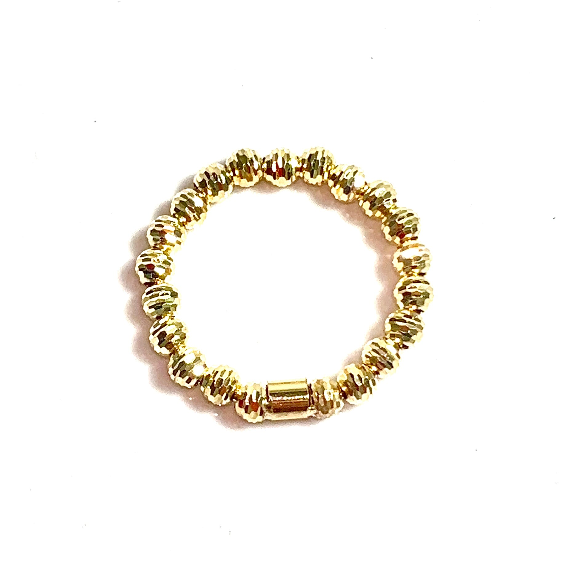 Twisted Bead Ring – 14 carat gold