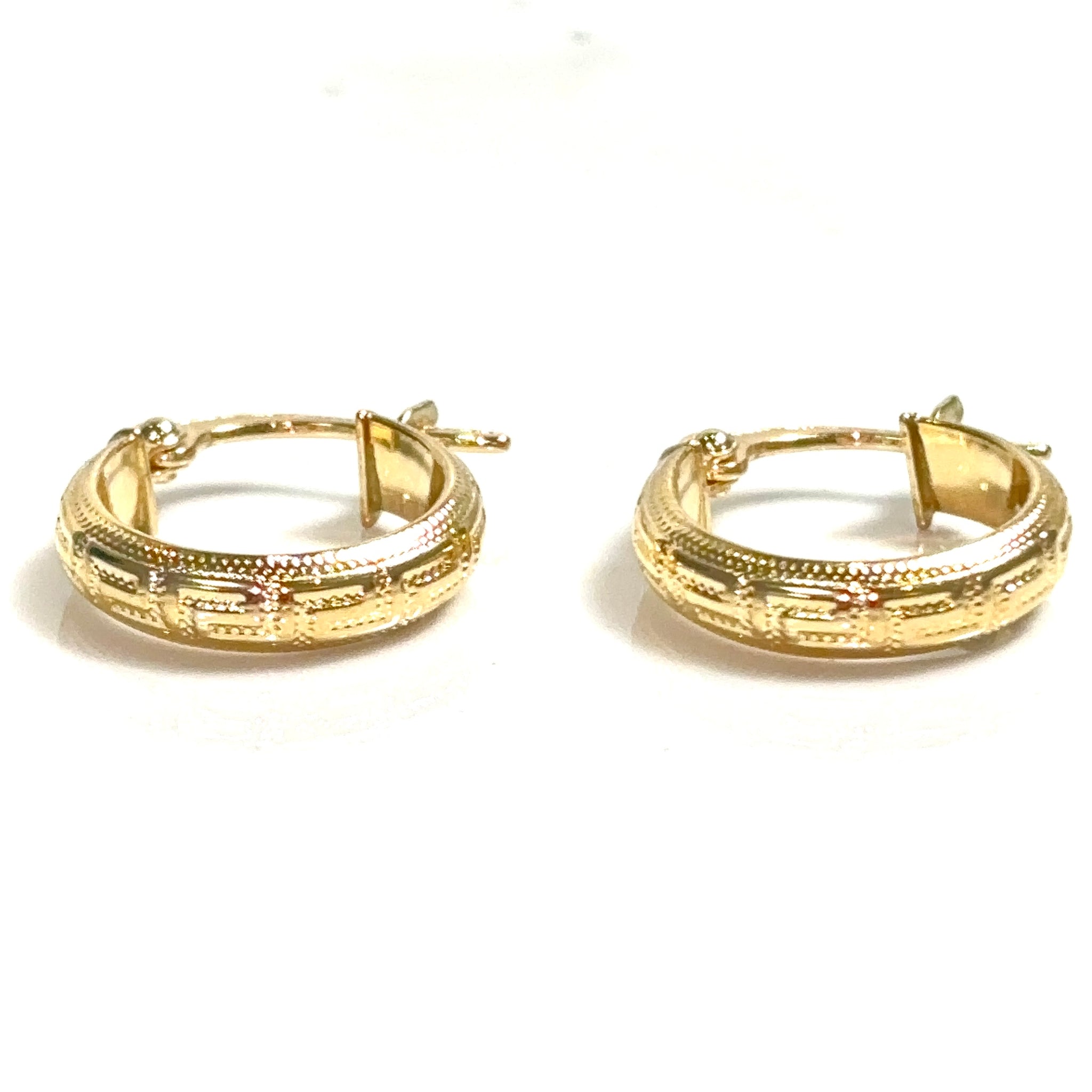 Textured Earrings - 14 carat gold