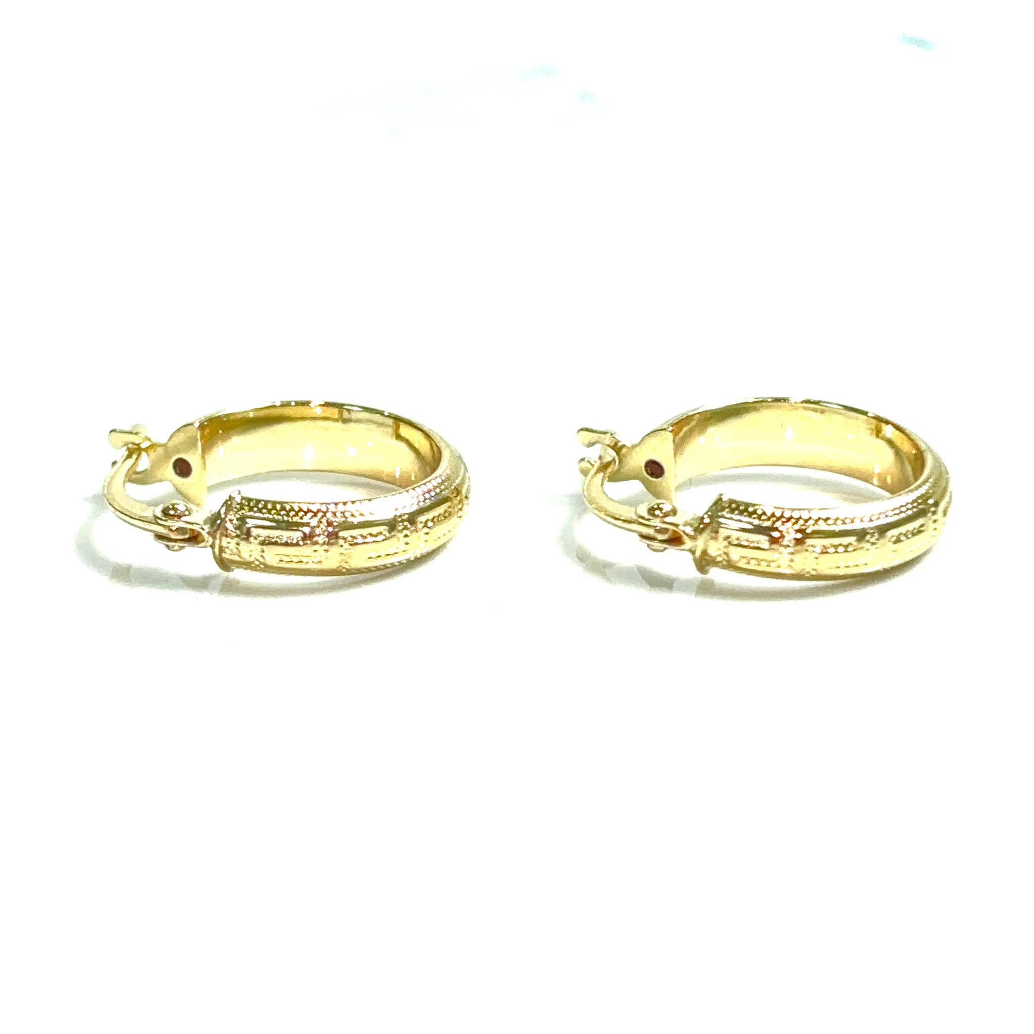 Textured Earrings - 14 carat gold