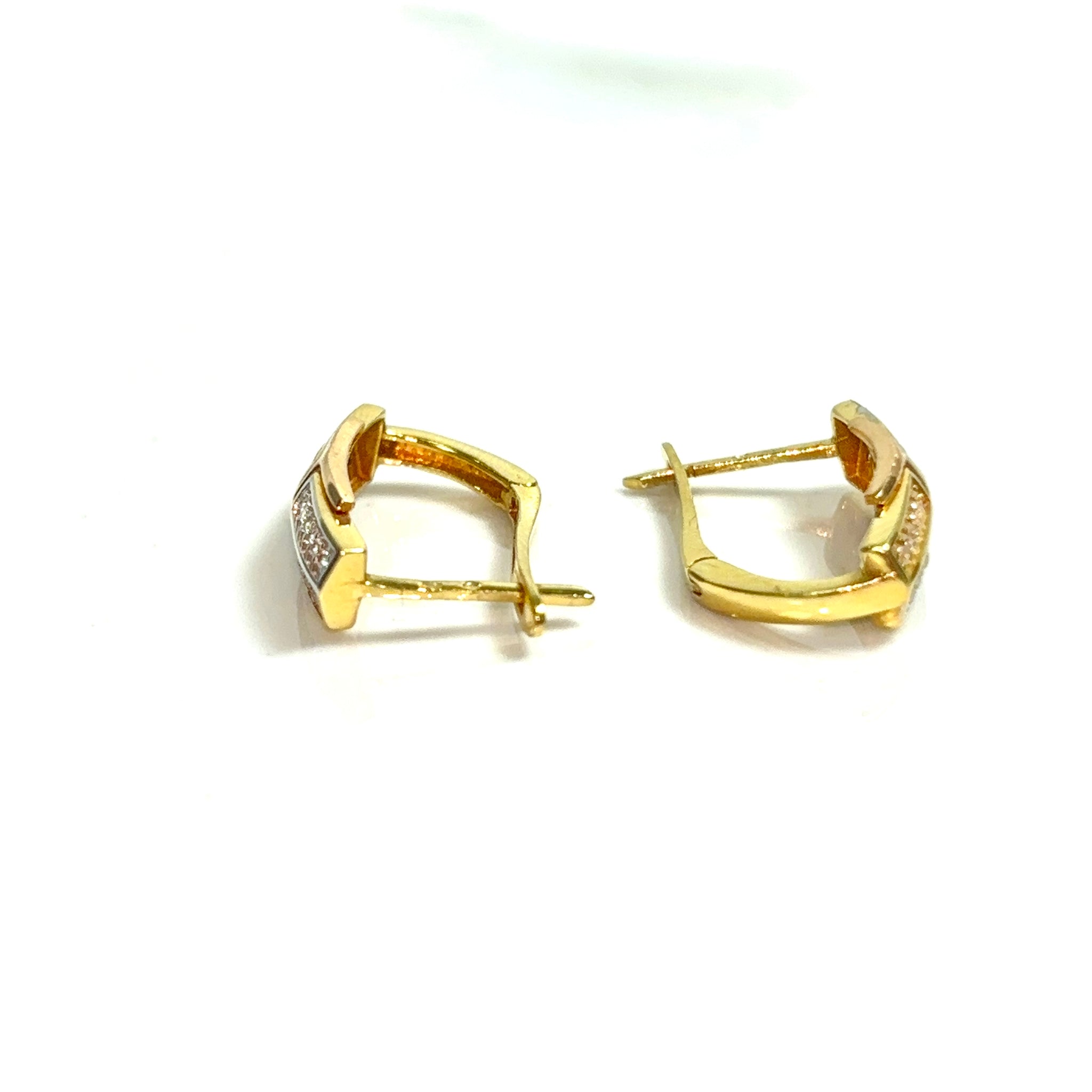 Hinged Gemstone Earrings - 14 carat gold