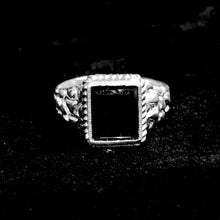 Blue Square Ring - Silver 925