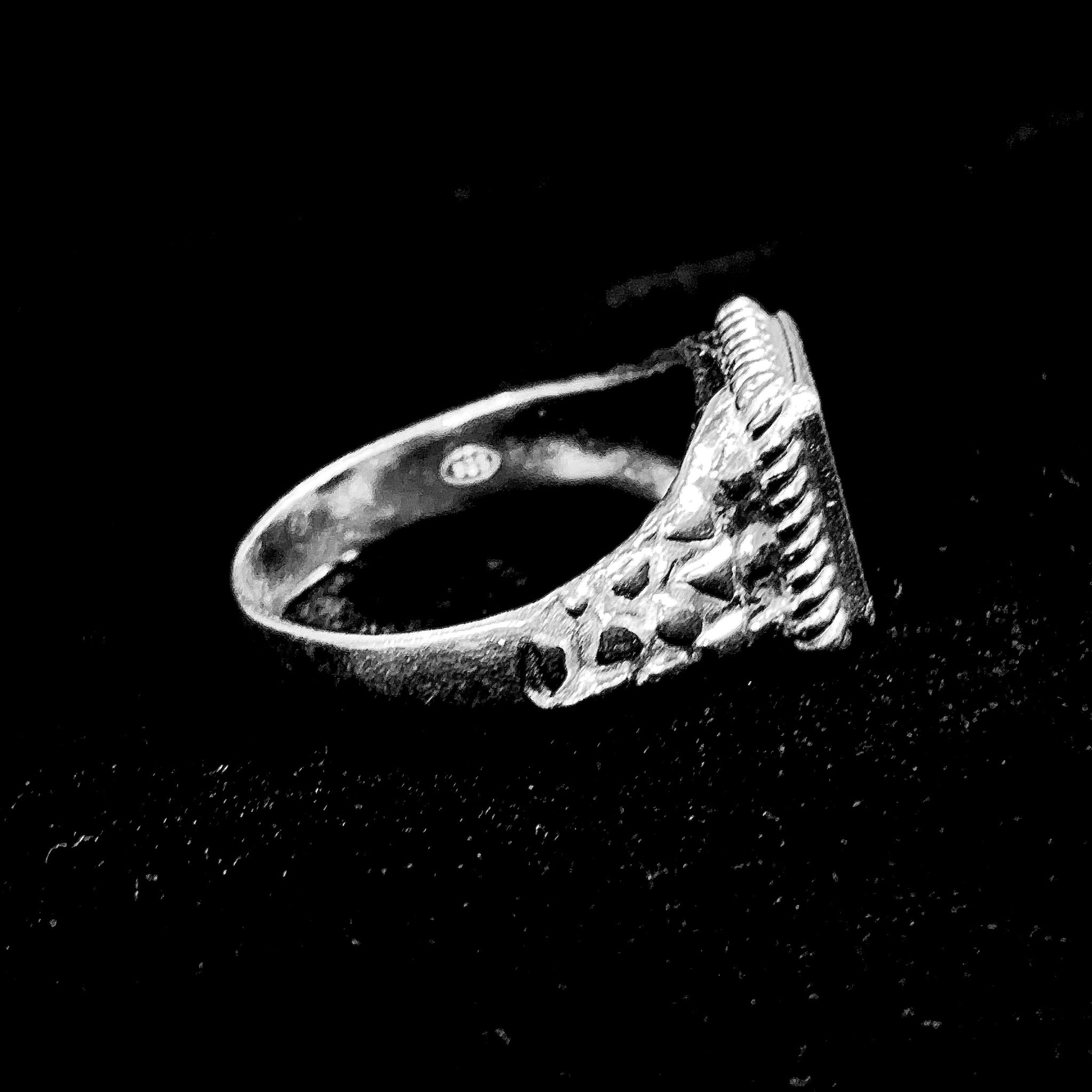 Blue Square Ring - Silver 925