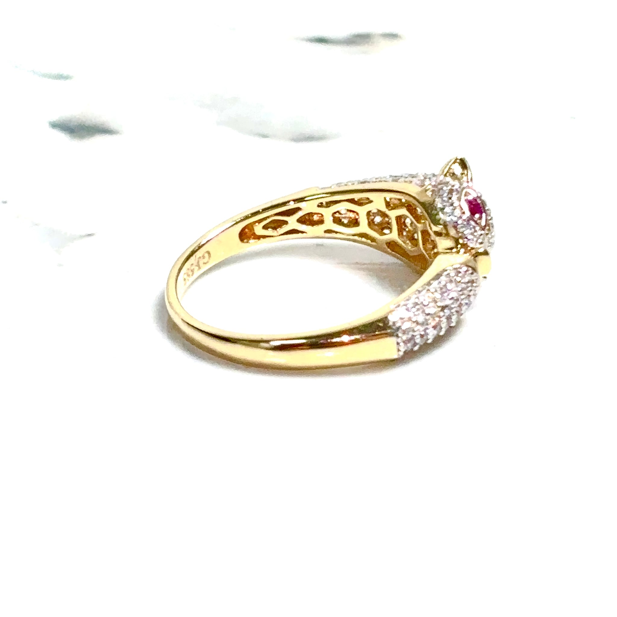 Panther Earrings - 14 carat gold