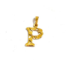 P Pendant - 14 carat gold